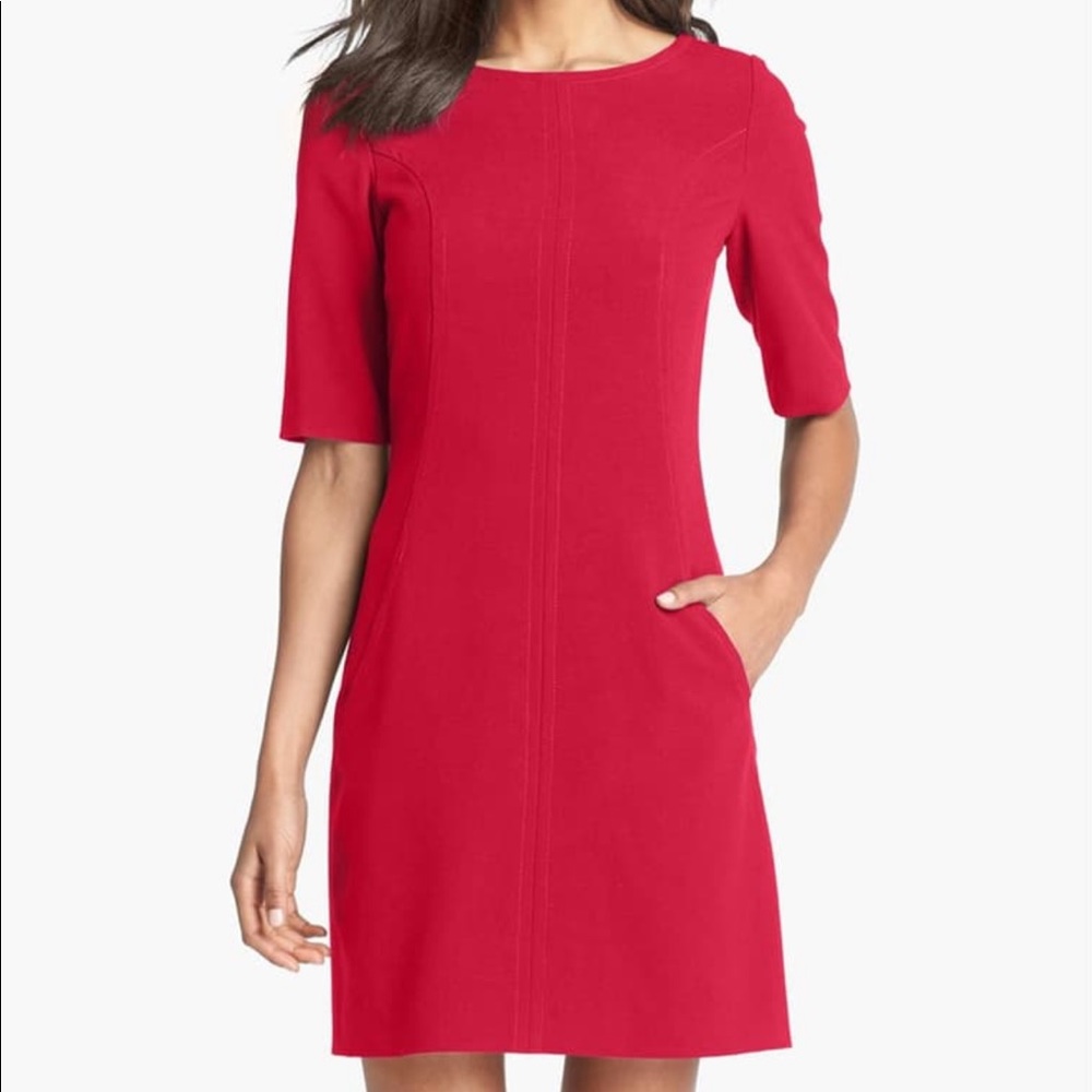 Tahari Seamed A-Line Dress